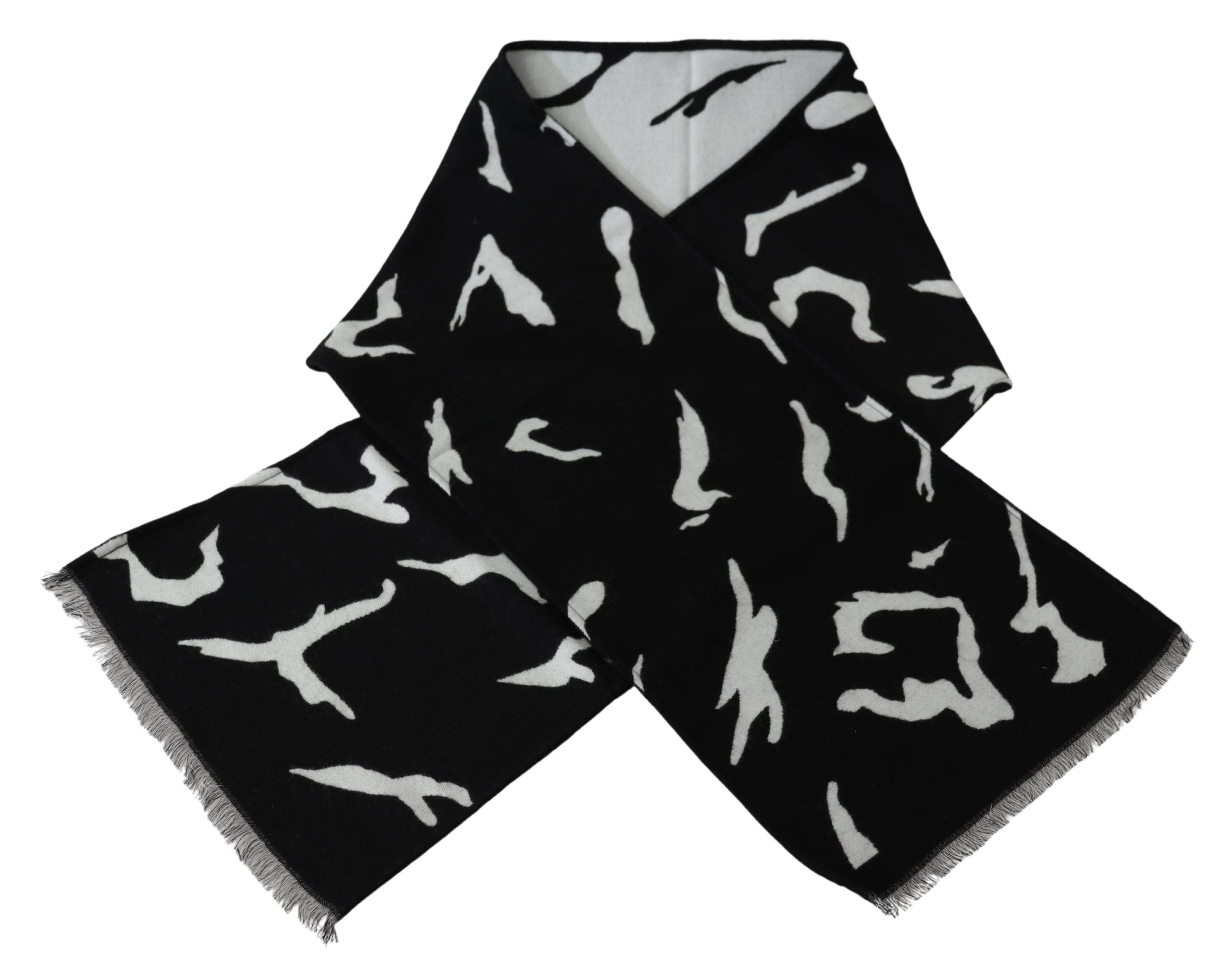 Black White Wool Unisex Winter Warm Scarf Wrap Shawl Givenchy