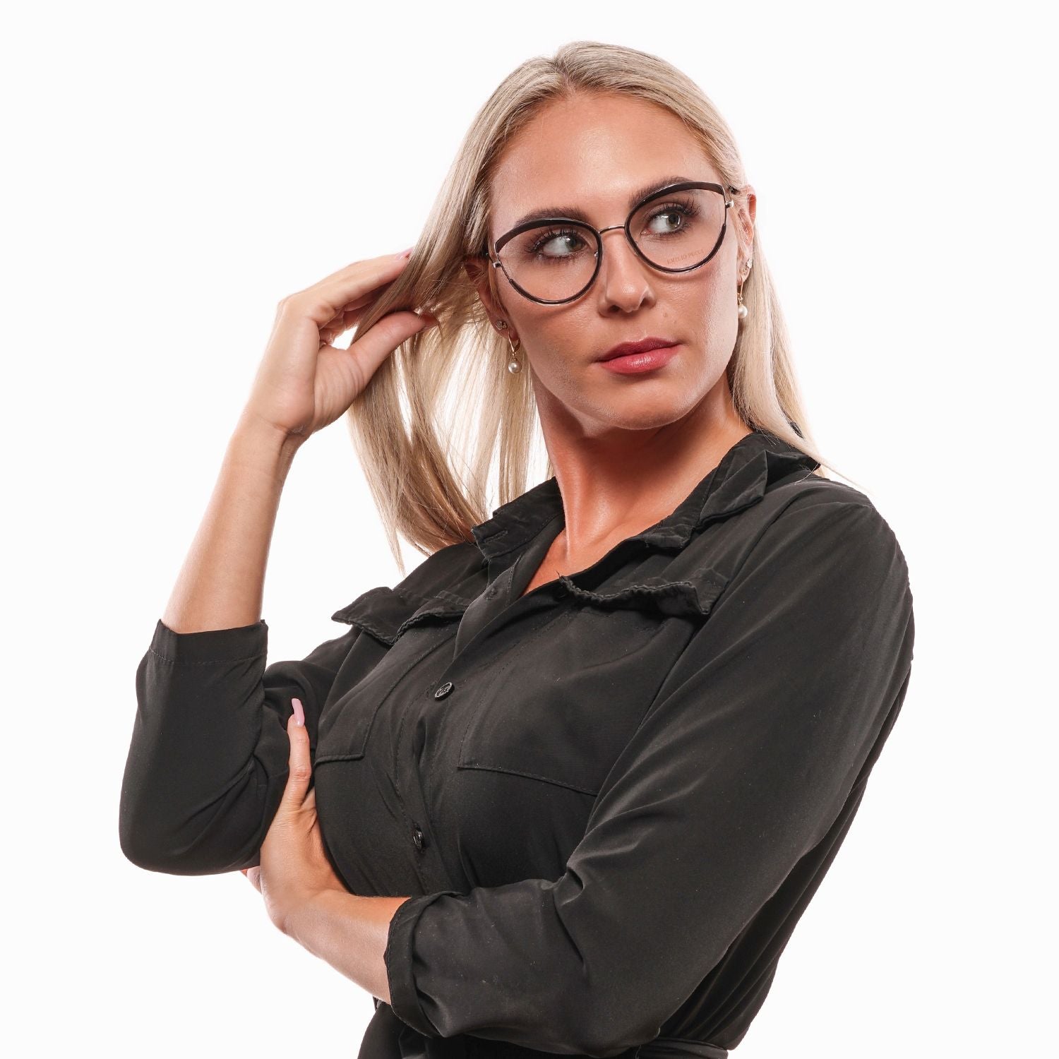 Black Women Glasses Frame Emilio Pucci