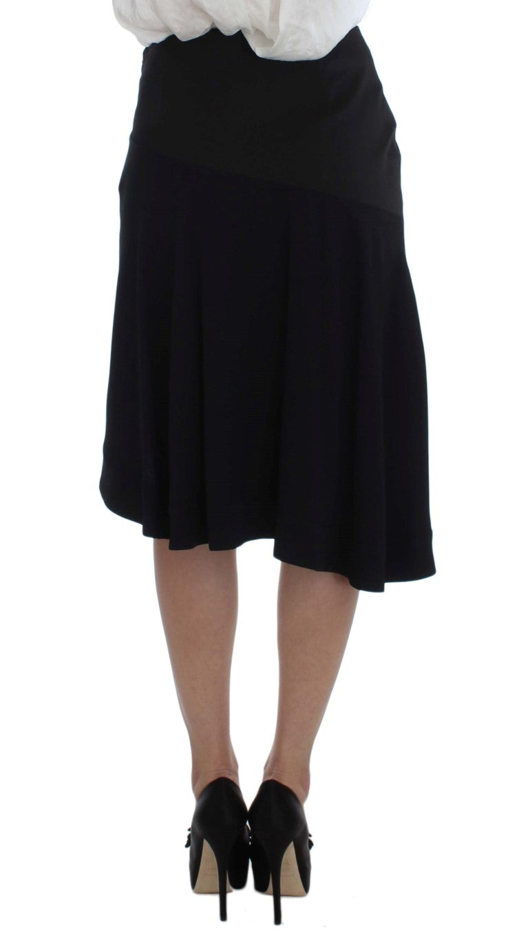 Black Blue Two Piece Suit Skirt & Blazer Exte