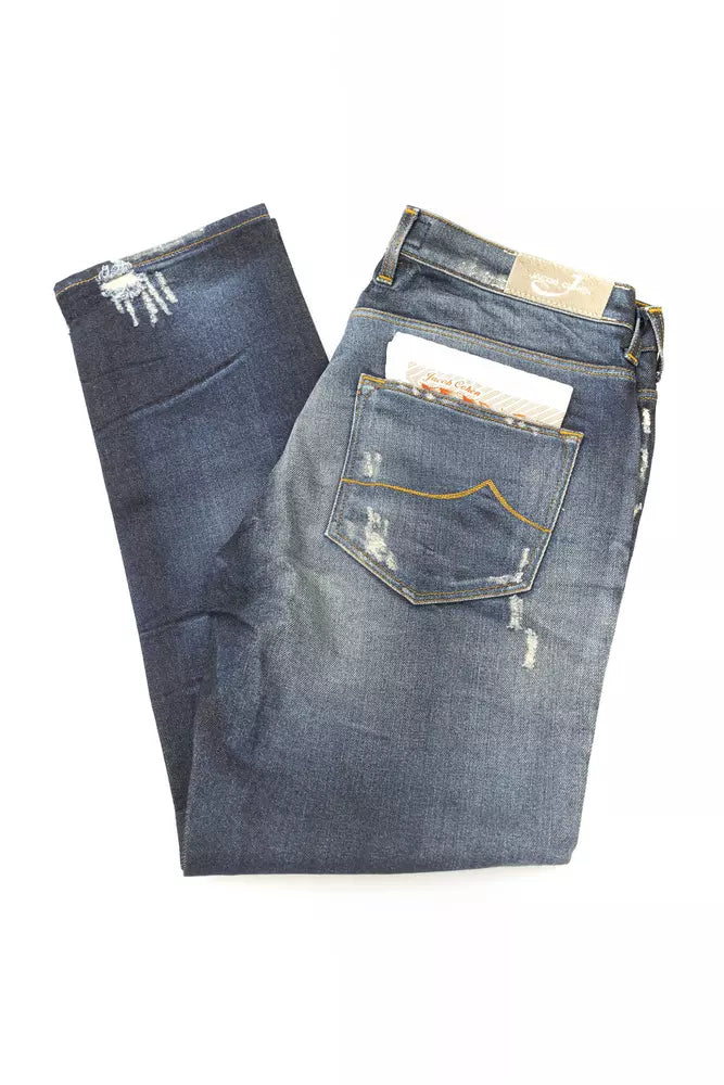 Blue Cotton Women Jeans Jacob Cohen