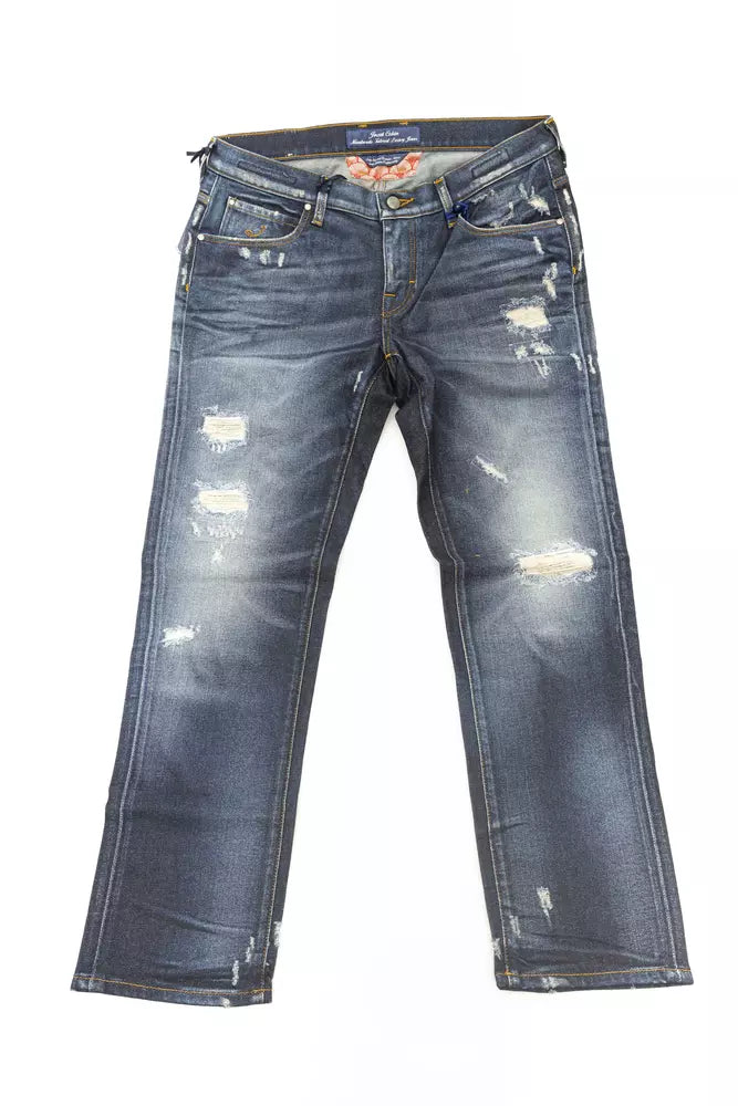 Blue Cotton Women Jeans Jacob Cohen