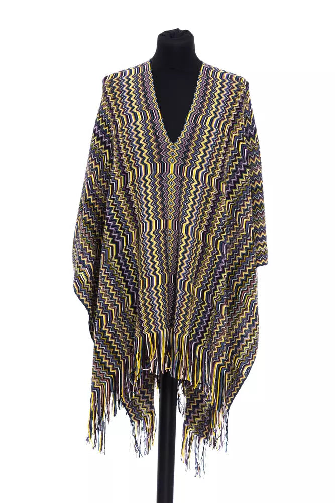 Multicolor Wool Women Poncho Missoni