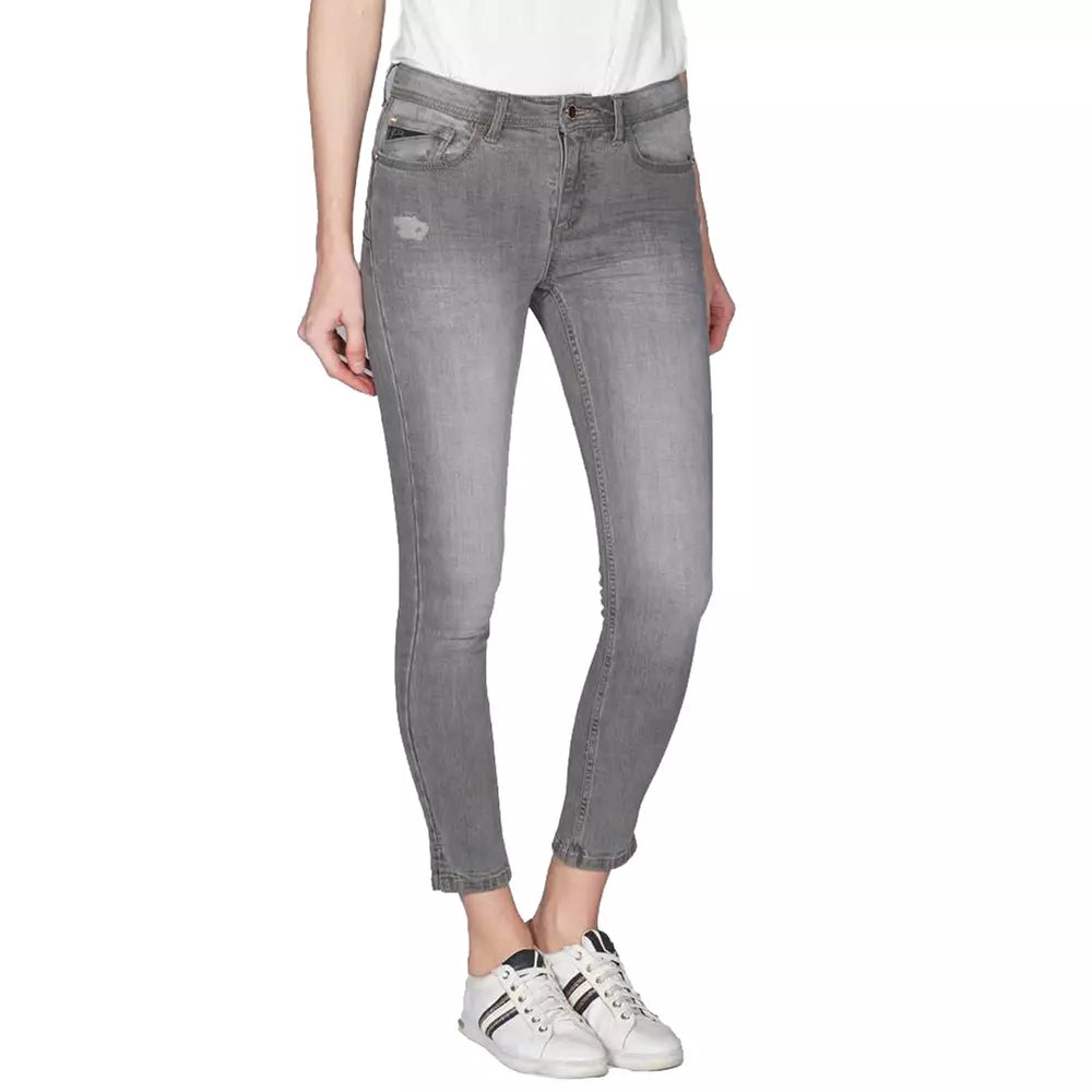 Gray Cotton Women's Jeans Yes Zee