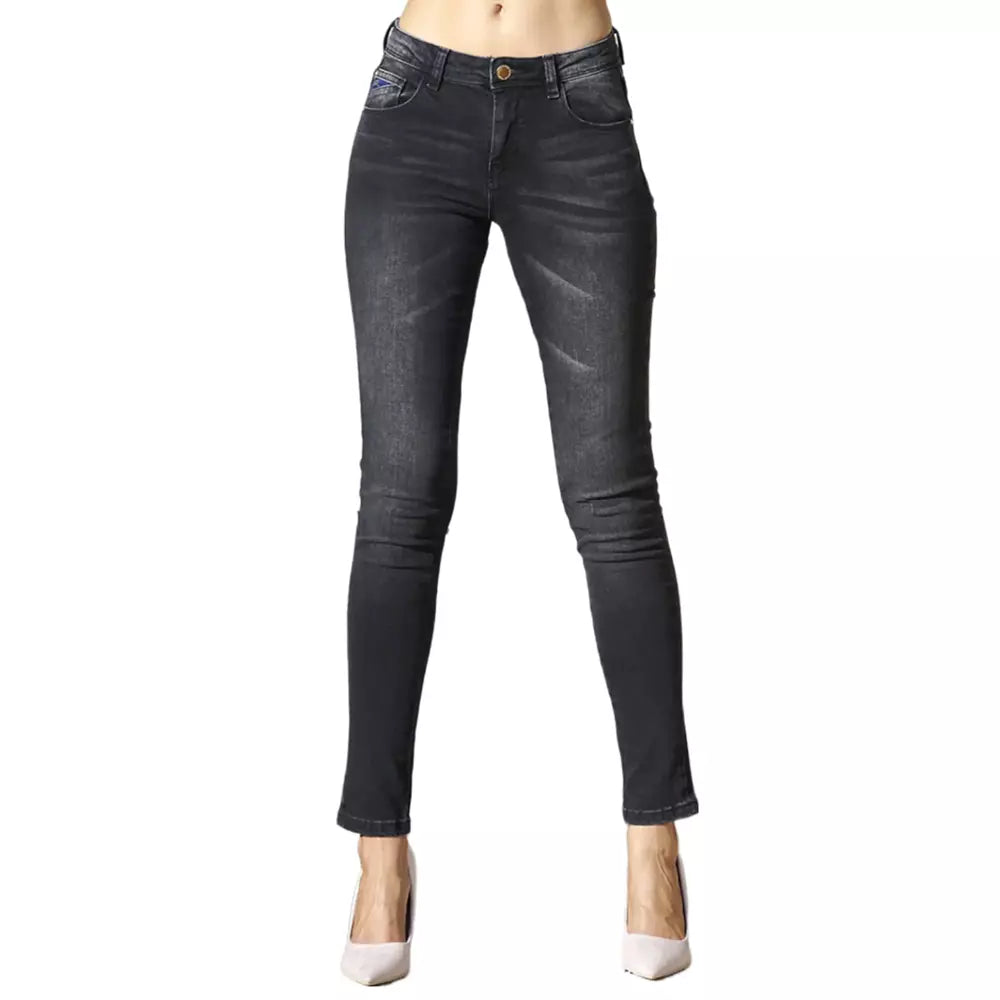 Black Cotton Women's Jeans Yes Zee
