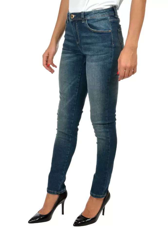 Blue Cotton Women's Skinny Jean Yes Zee