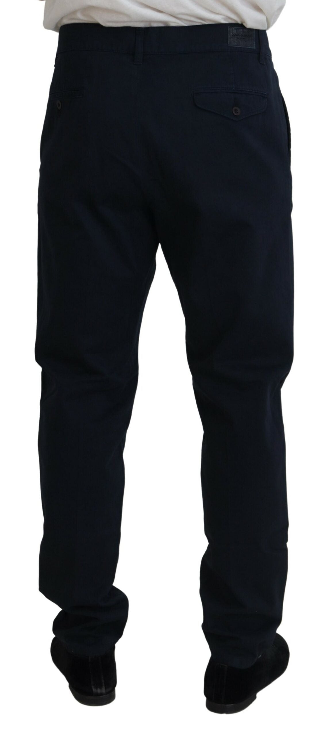 Blue Cotton Dress Formal Men Pants Dolce & Gabbana