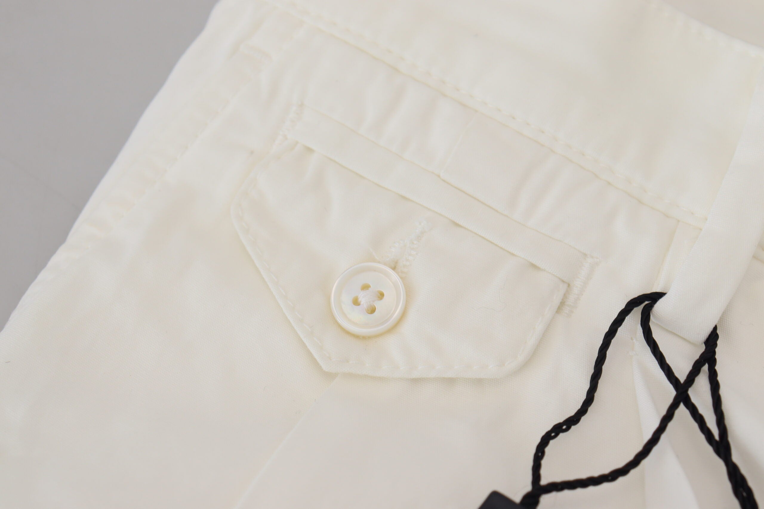 White Cotton Skinny Chino Pants Dolce & Gabbana