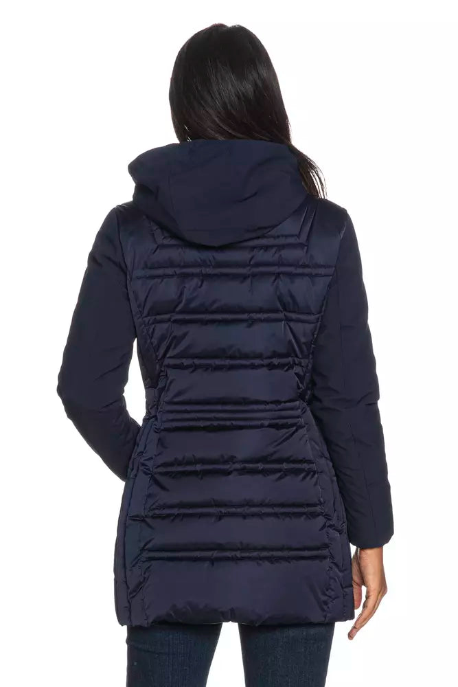 Blue Polyester Women's Jacket Yes Zee