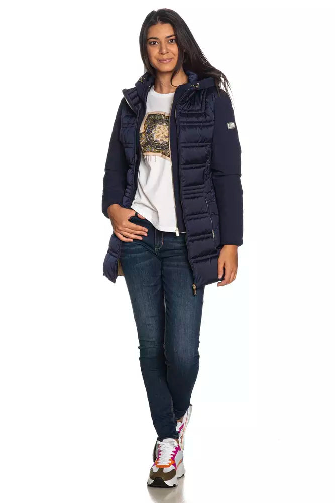 Blue Polyester Women's Jacket Yes Zee