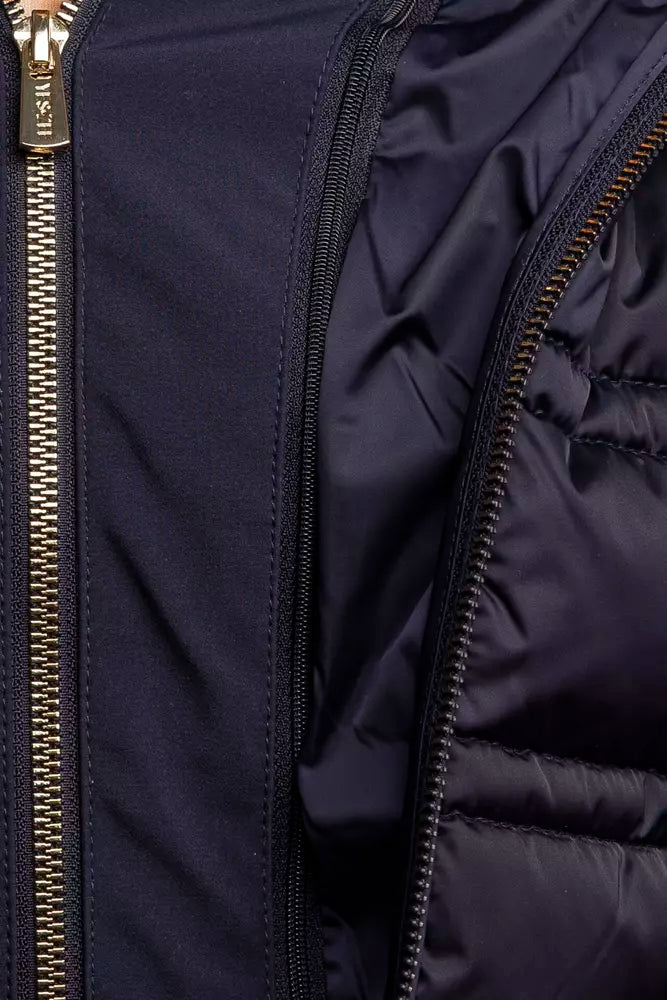 Blue Polyester Women's Jacket Yes Zee