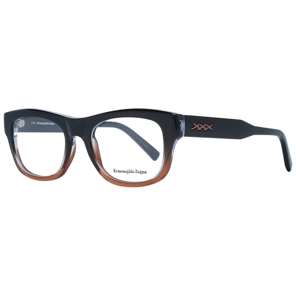 Brown Men Glasses Frame Ermenegildo Zegna