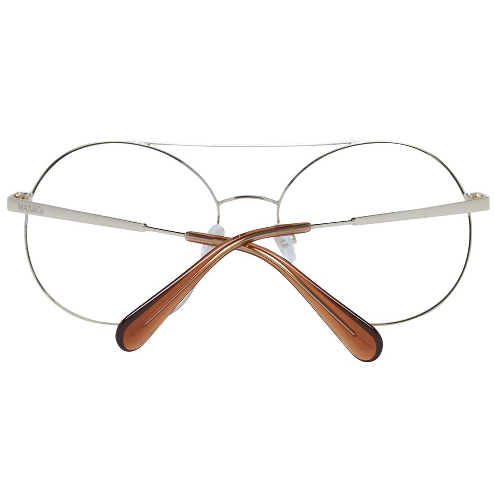 Gold Women Glasses Frame Max & Co