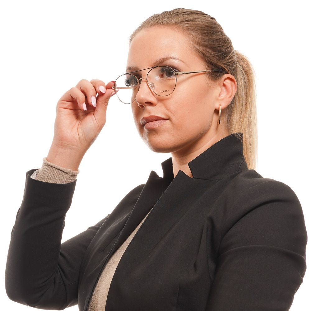 Gold Women Glasses Frame Max & Co
