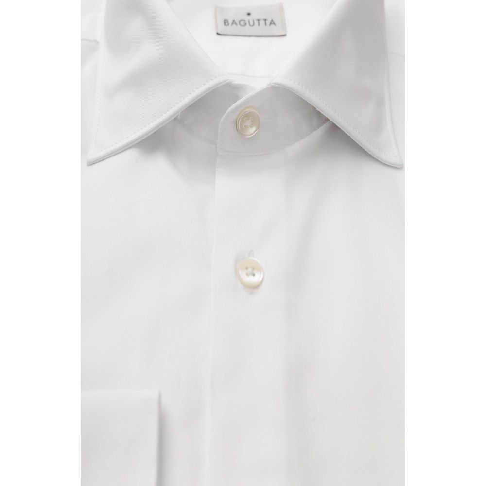 White Cotton Men's Shirt Bagutta