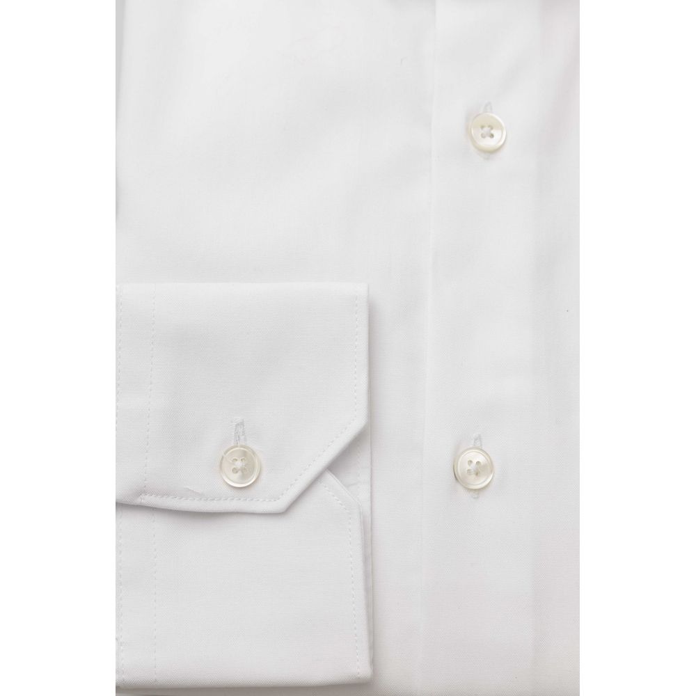 White Cotton Men's Shirt Bagutta