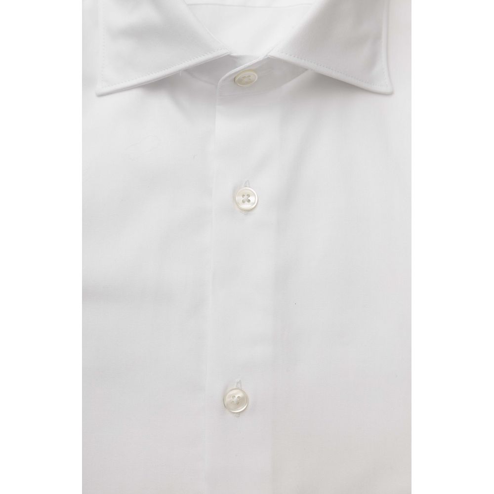 White Cotton Men's Shirt Bagutta