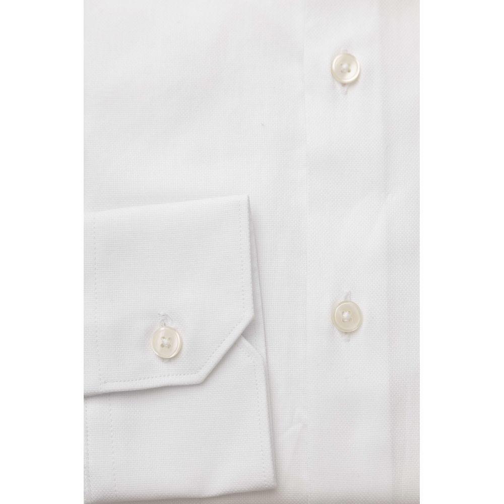 White Cotton Men's Shirt Bagutta
