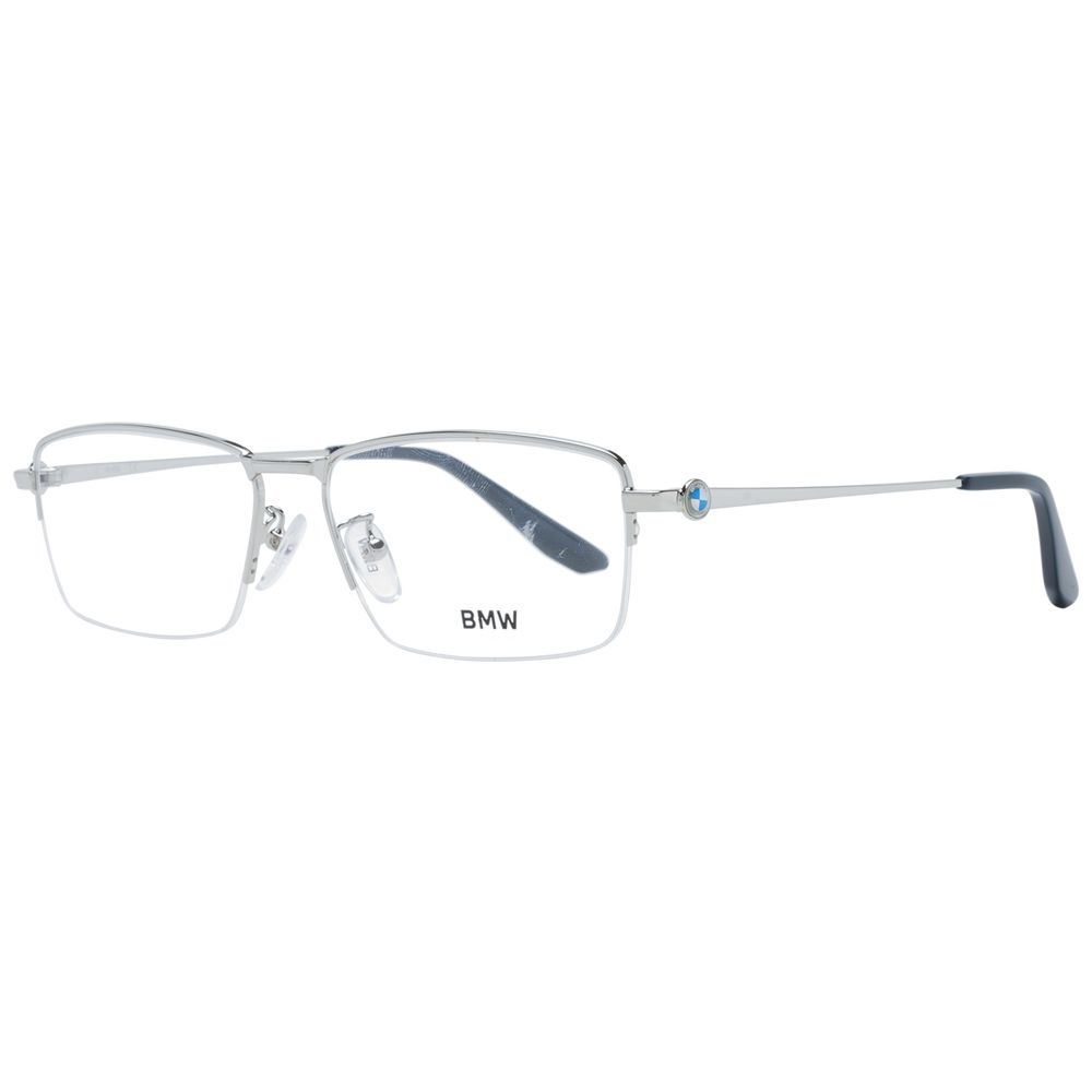 Silver Men Glasses Frame BMW