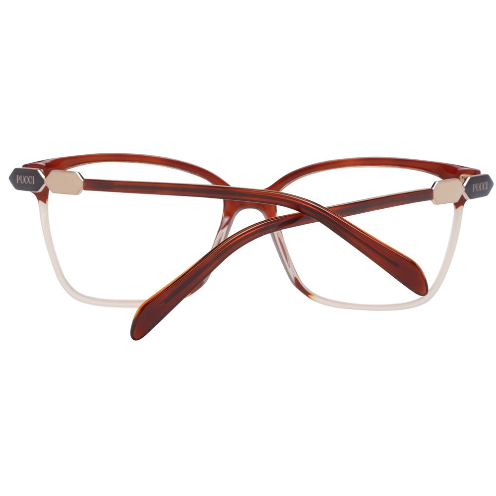 Brown Women Glasses Frame Emilio Pucci