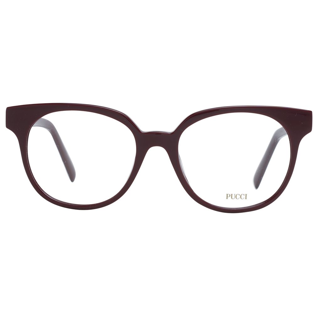 Burgundy Women Glasses Frame Emilio Pucci