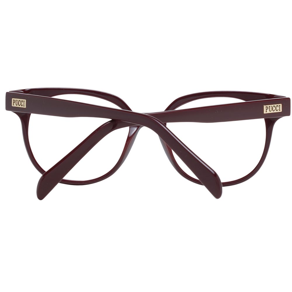 Burgundy Women Glasses Frame Emilio Pucci