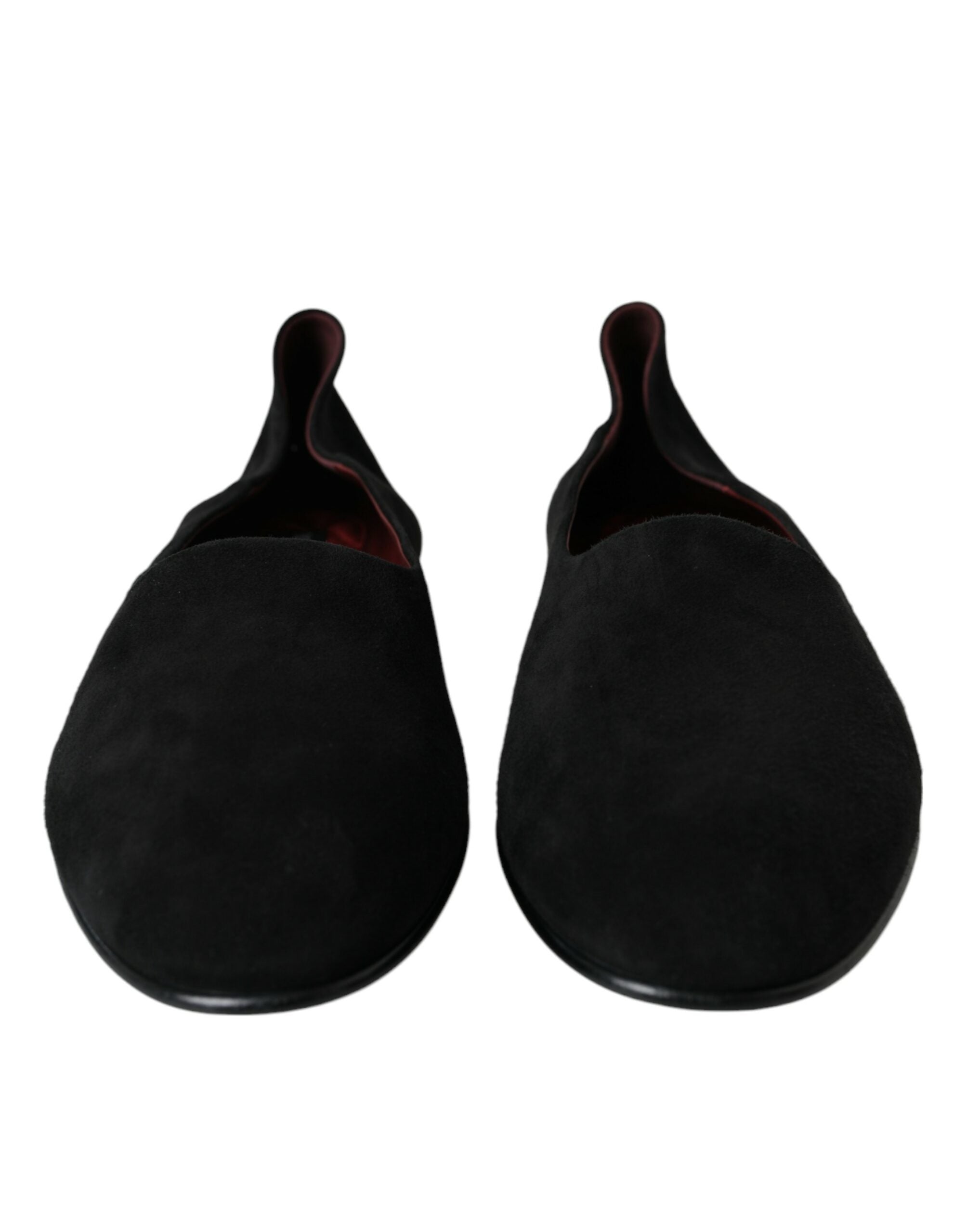 Black Suede Loafers Formal Dress Slip On Shoes Dolce & Gabbana
