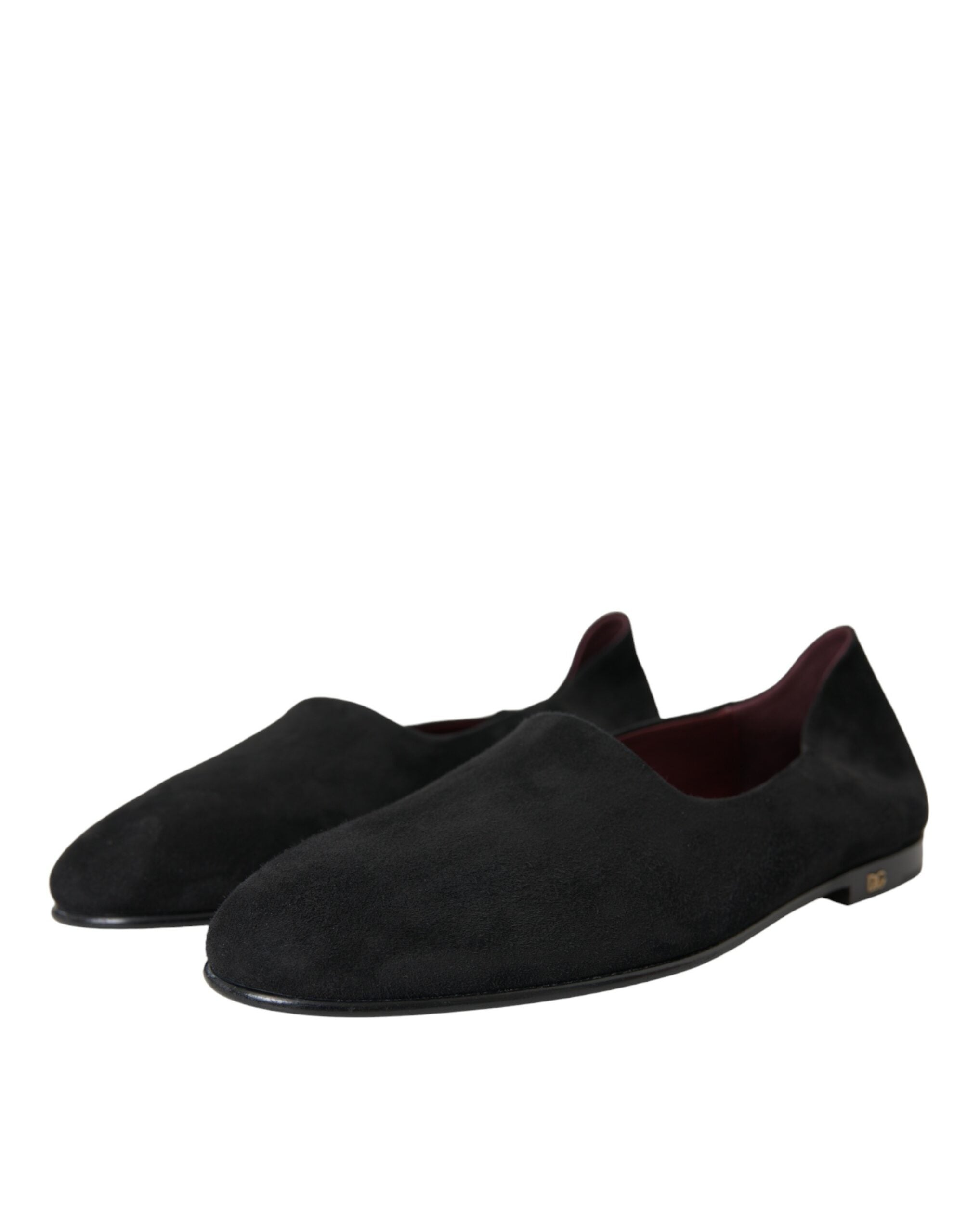 Black Suede Loafers Formal Dress Slip On Shoes Dolce & Gabbana