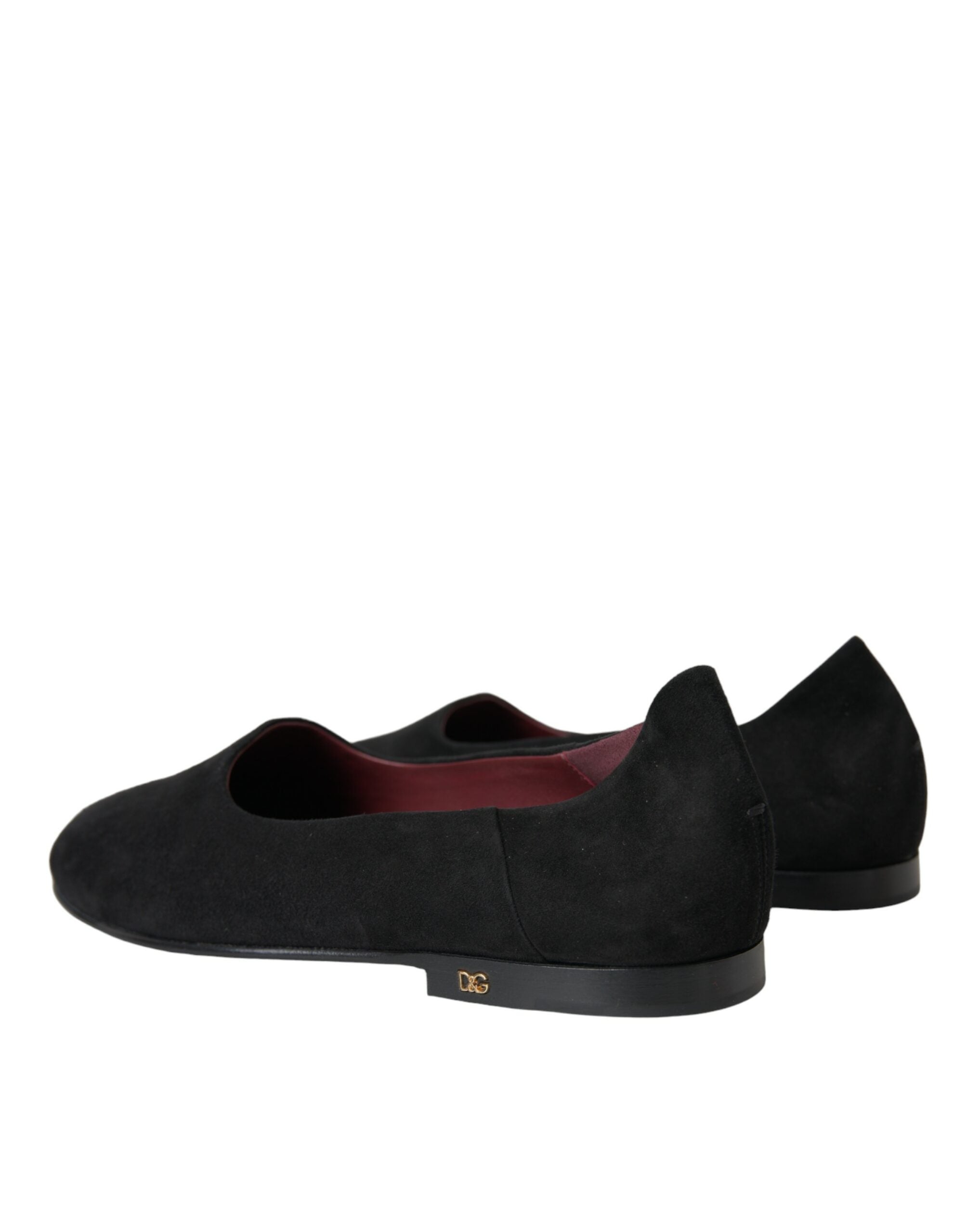 Black Suede Loafers Formal Dress Slip On Shoes Dolce & Gabbana