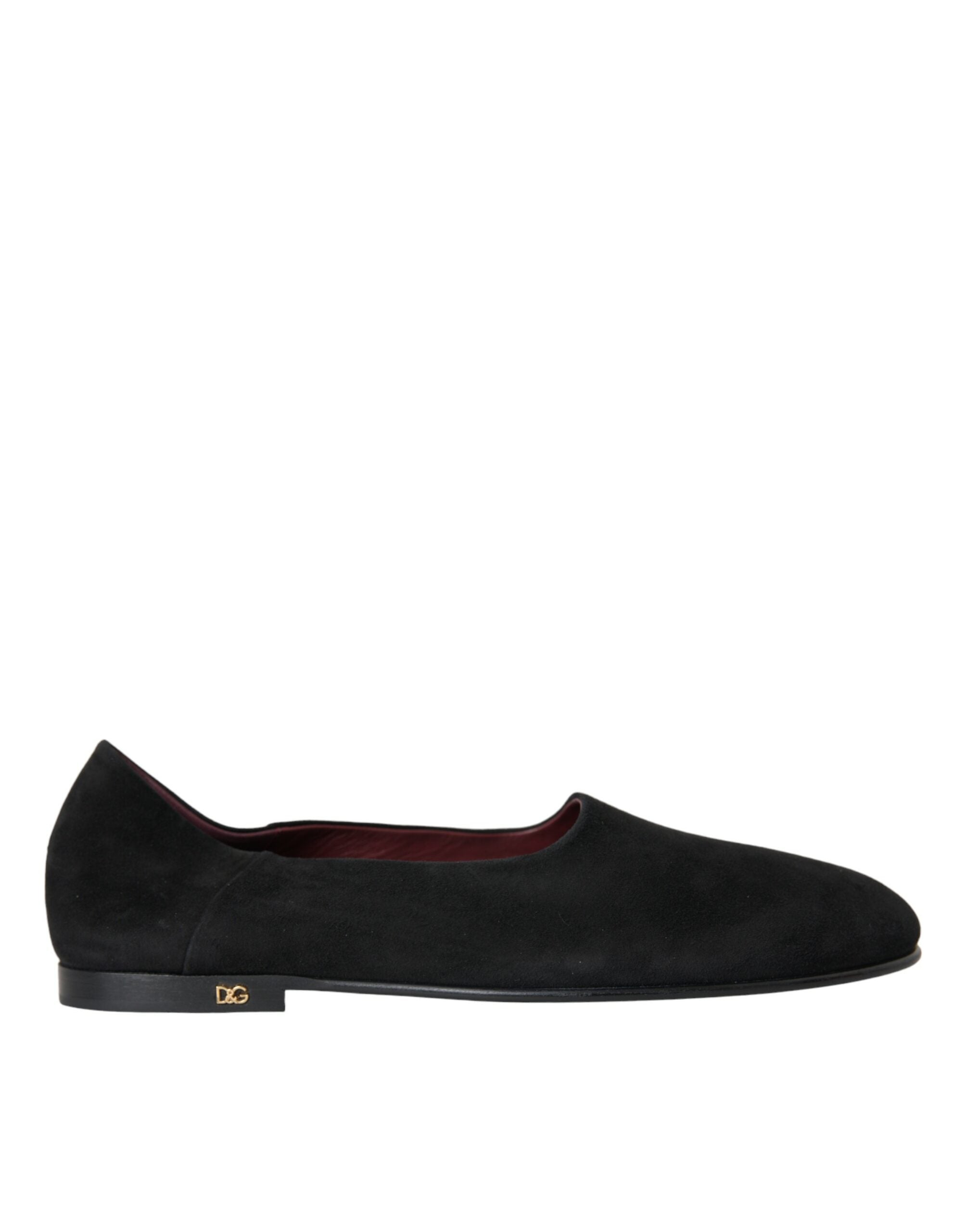 Black Suede Loafers Formal Dress Slip On Shoes Dolce & Gabbana