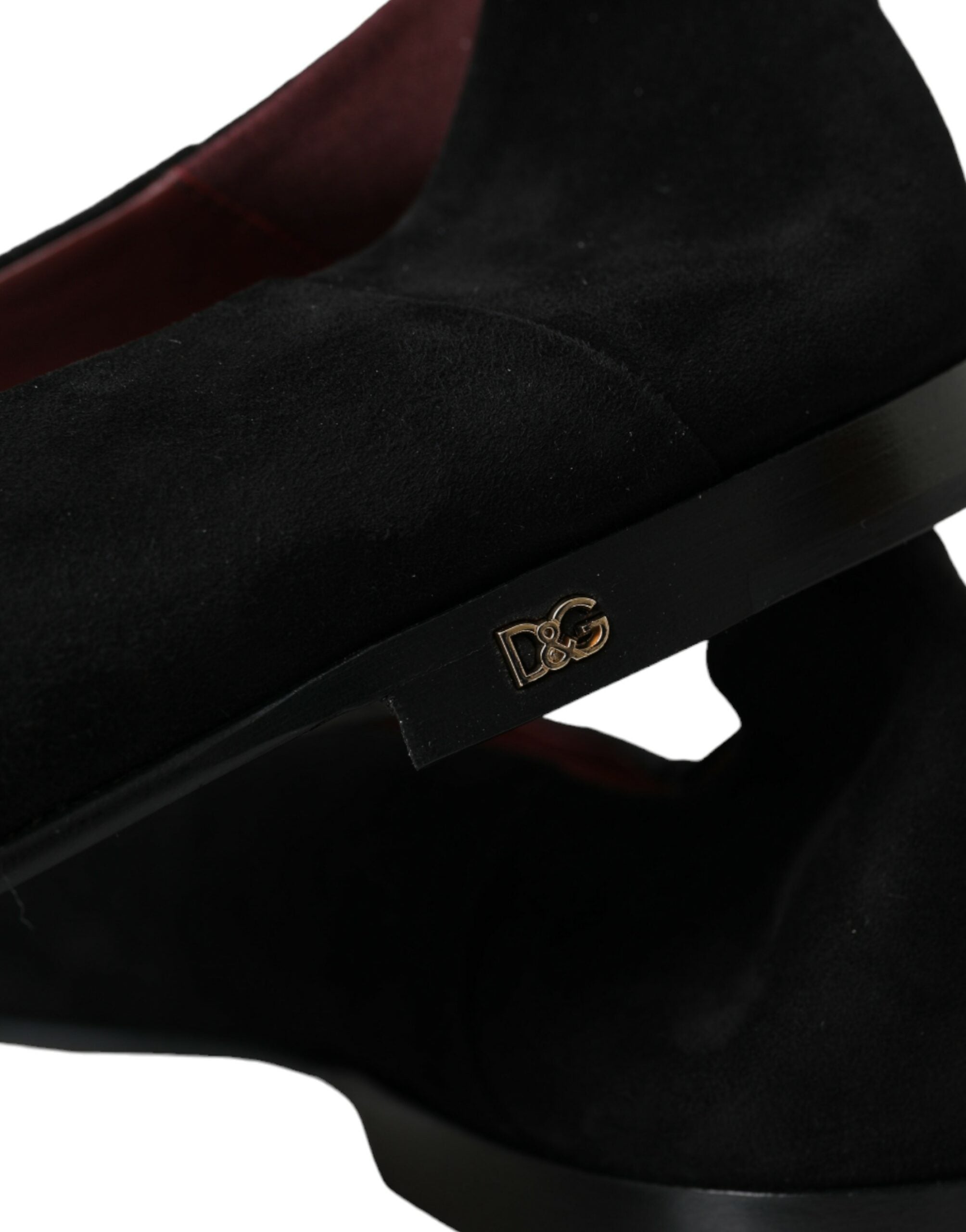 Black Suede Loafers Formal Dress Slip On Shoes Dolce & Gabbana