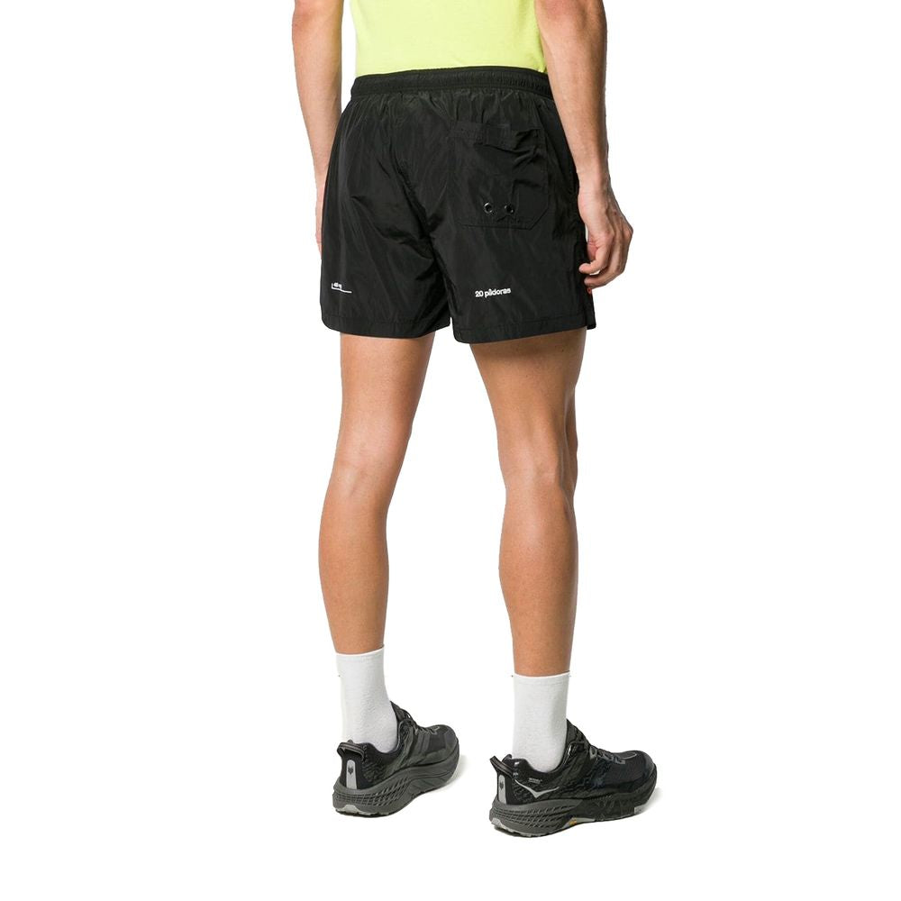 Black Polyamide Men's Swimwear Trunks Marcelo Burlon