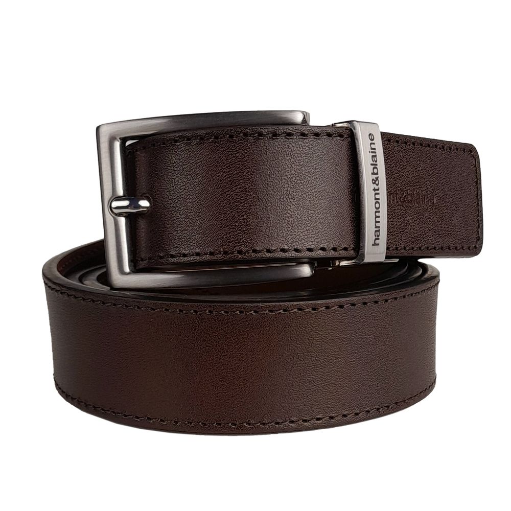 Brown Calfskin Men Belt Harmont & Blaine