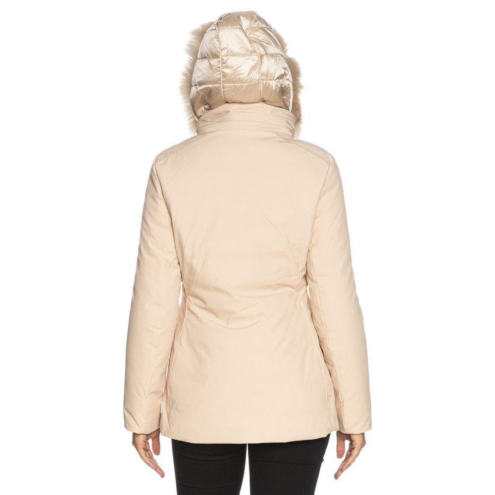 Beige Polyamide Women Jacket Yes Zee