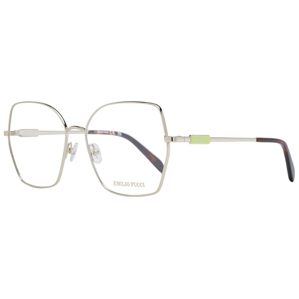 Gold Women Glasses Frame Emilio Pucci