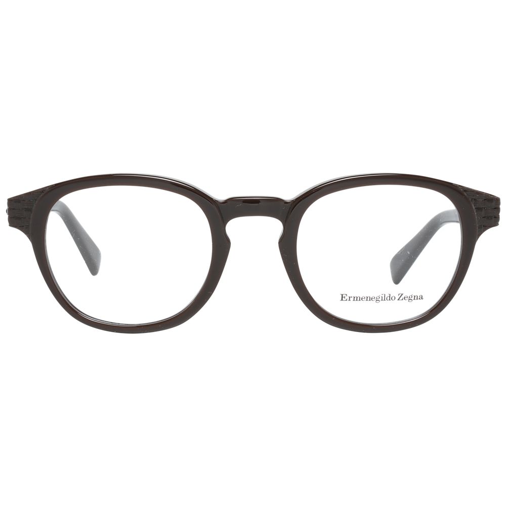 Brown Men Glasses Frame Ermenegildo Zegna