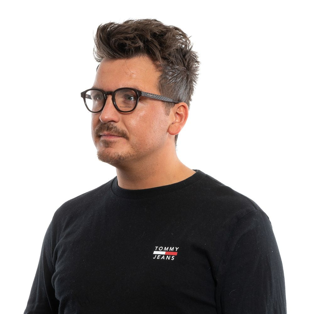 Brown Men Glasses Frame Ermenegildo Zegna
