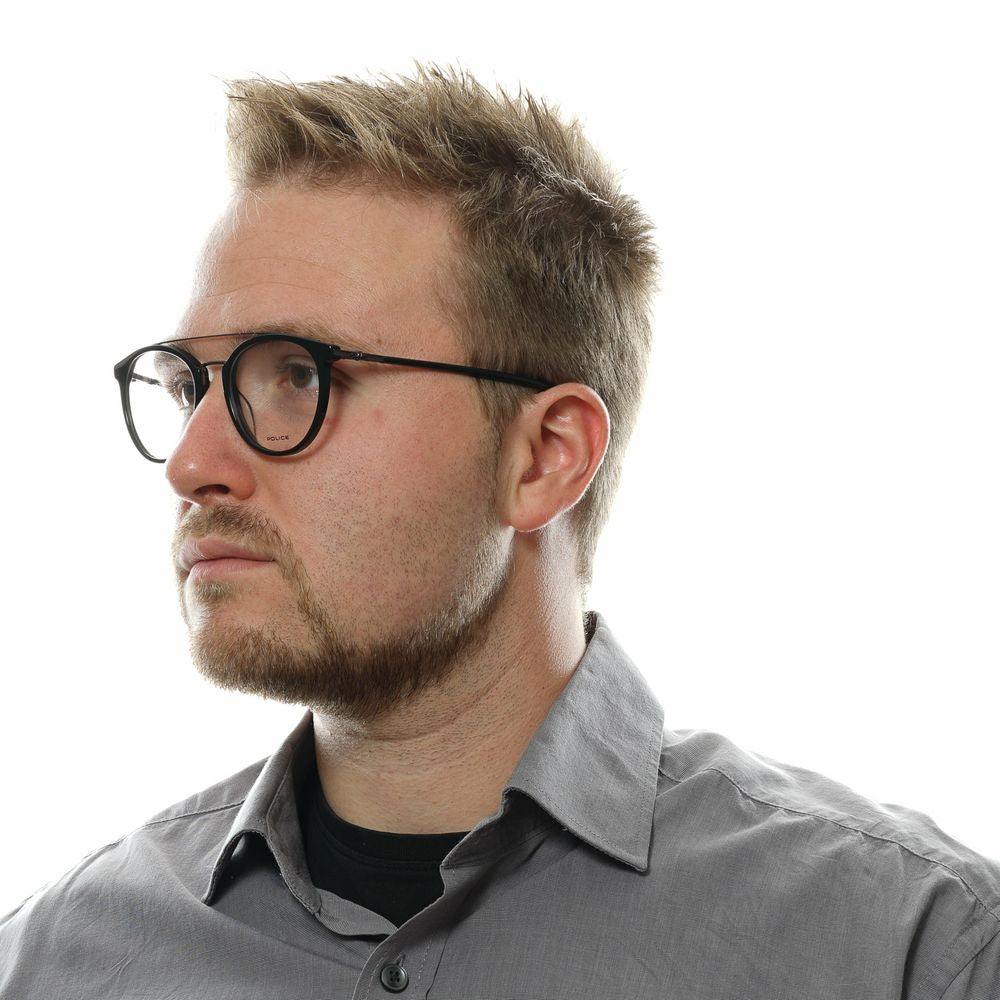 Black Men Glasses Frame Police