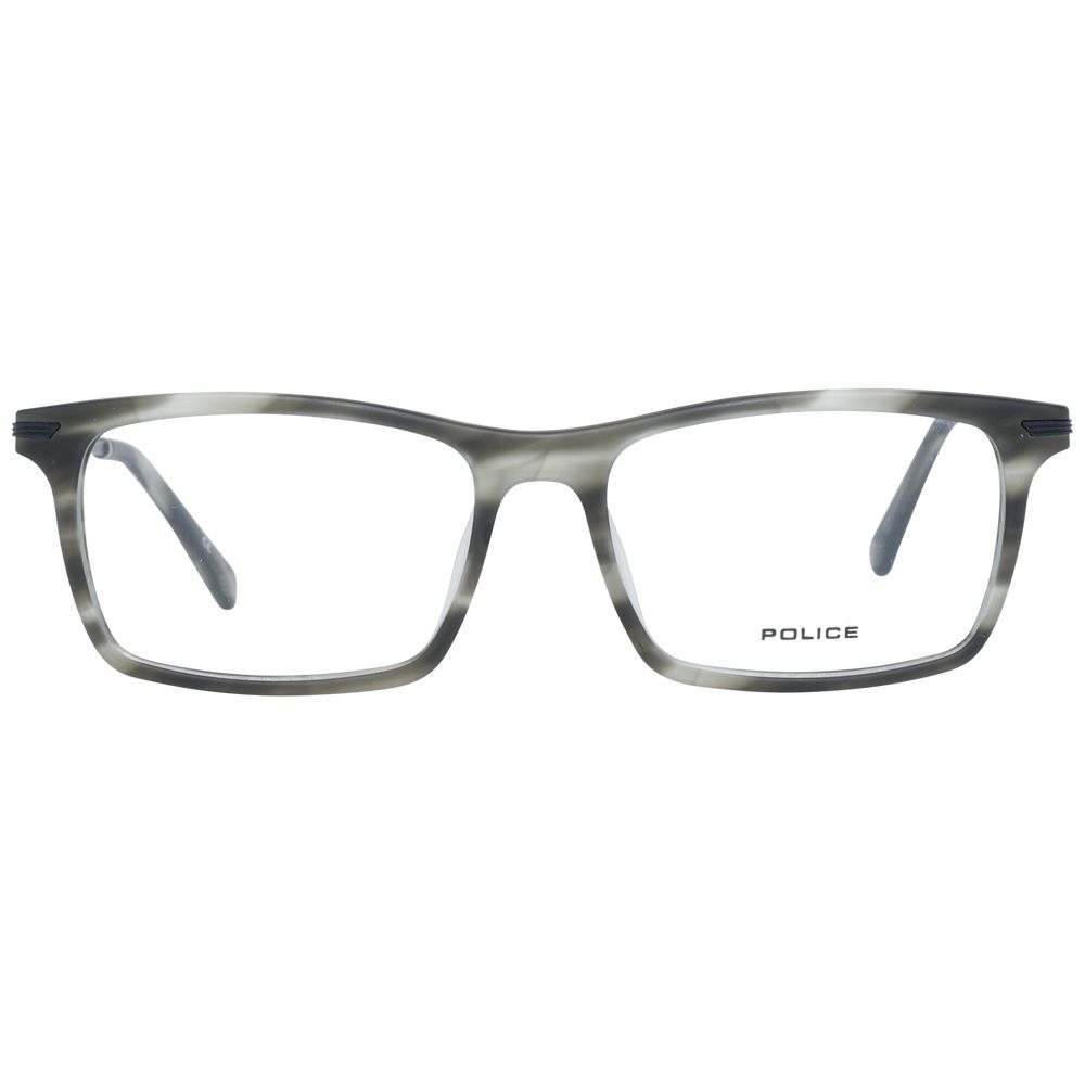 Gray Men Glasses Frame Police