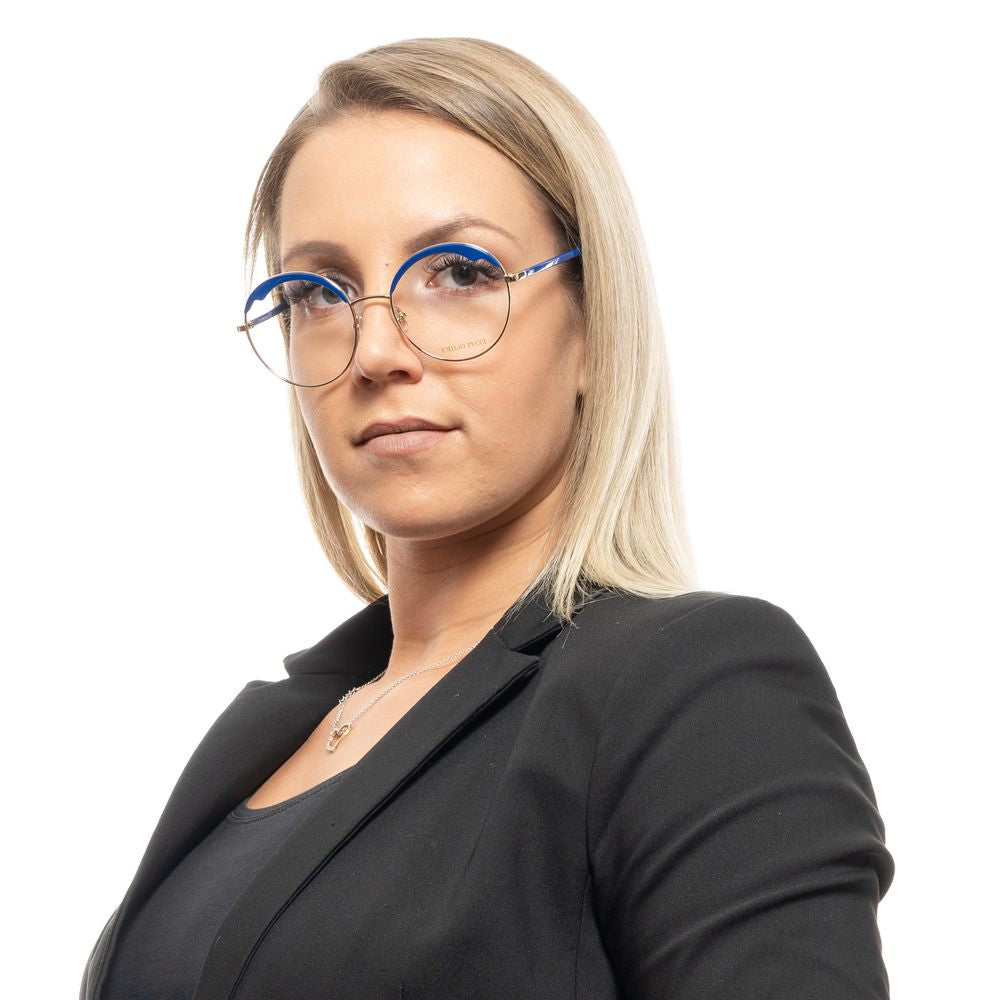 Blue Women Glasses Frame Emilio Pucci