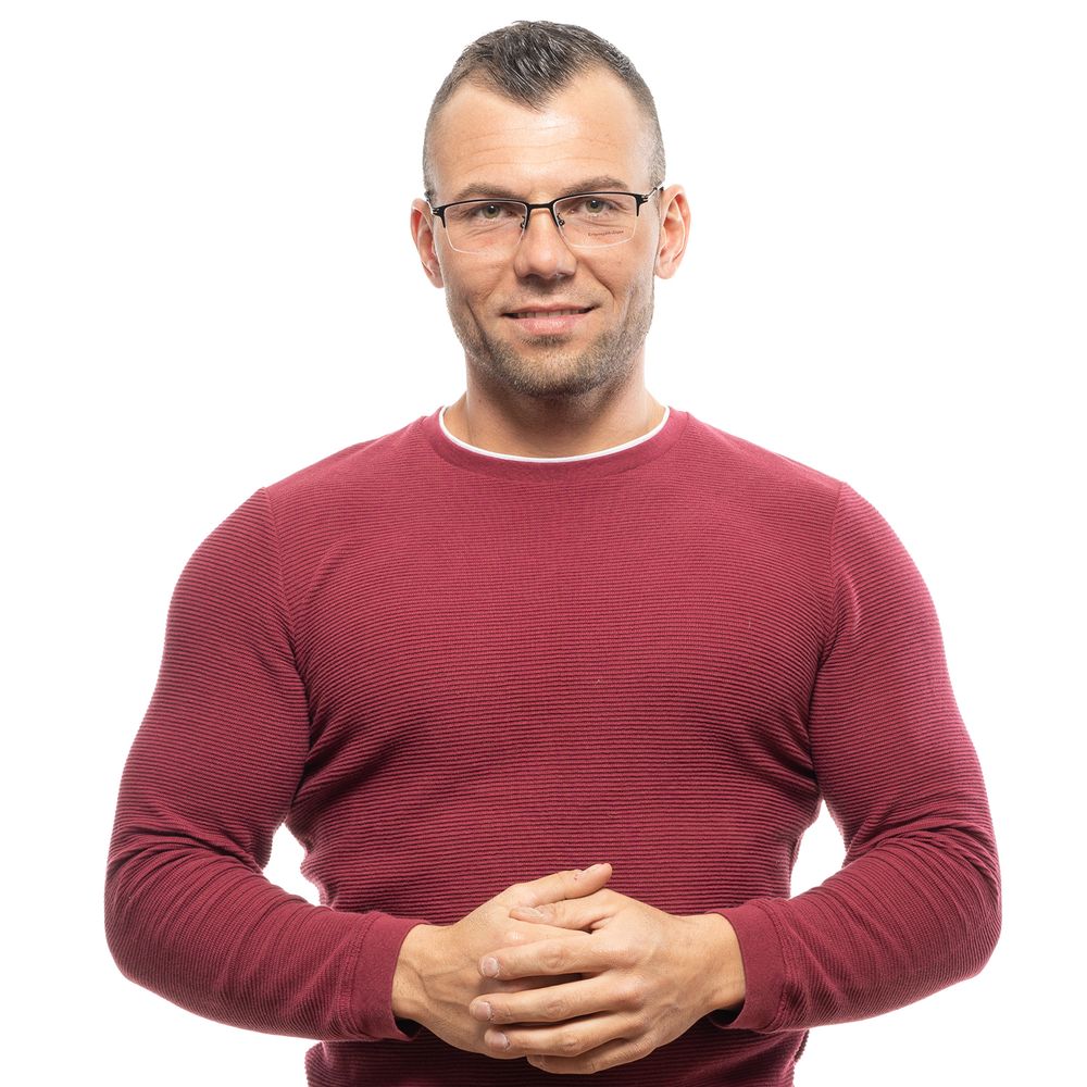 Black Men Glasses Frame Ermenegildo Zegna