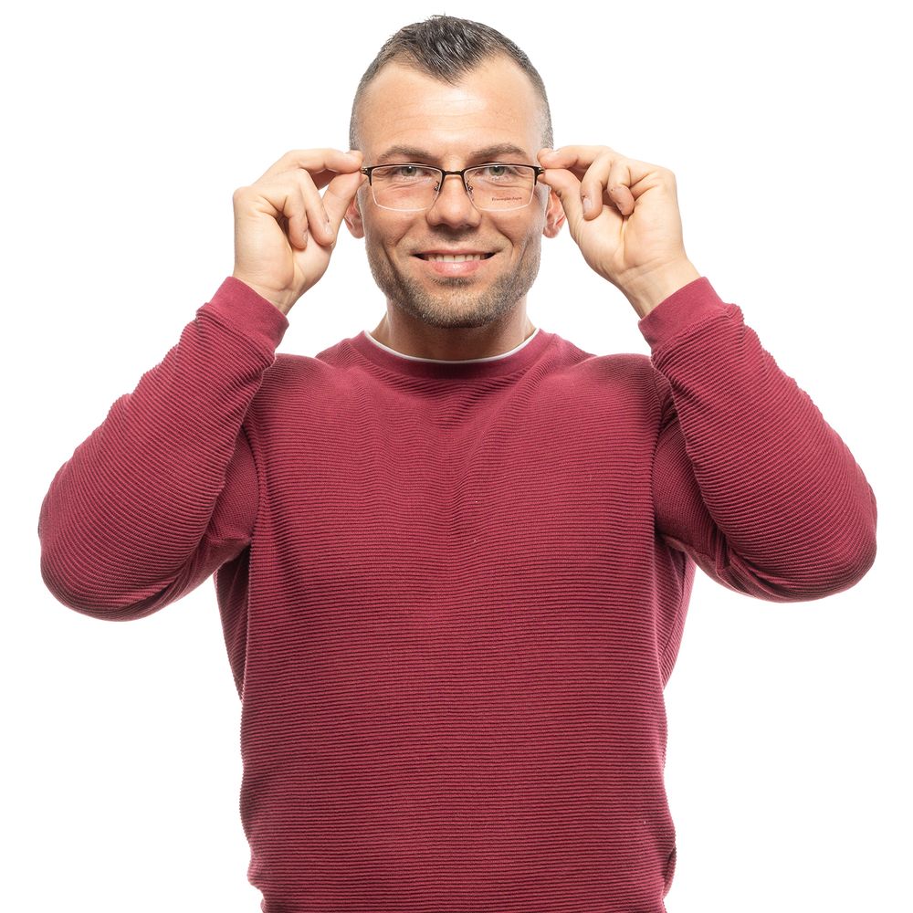 Bronze Men Glasses Frame Ermenegildo Zegna