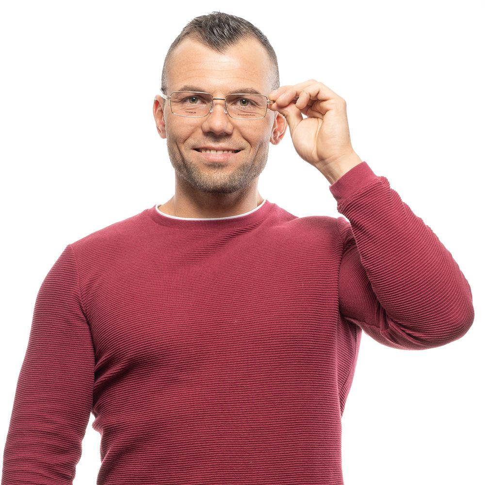 Gold Men Glasses Frame Ermenegildo Zegna