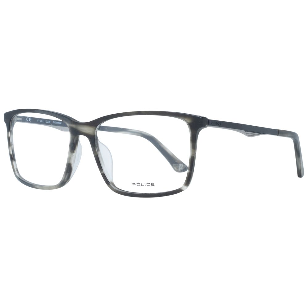 Gray Men Glasses Frame Police
