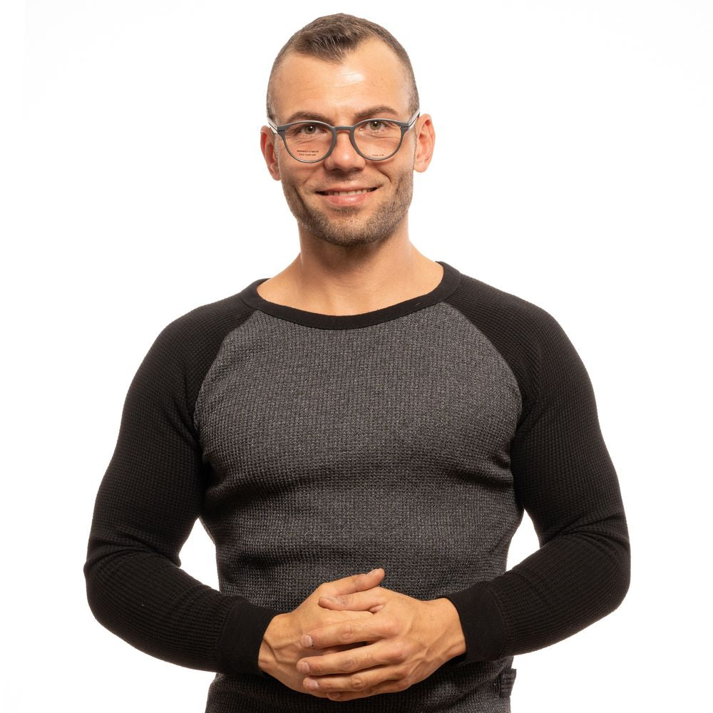 Gray Men Glasses Frame Police