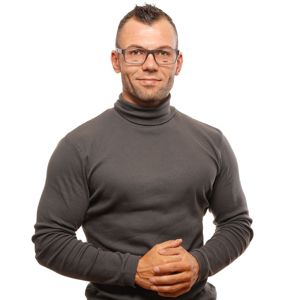 Gray Men Glasses Frame BMW