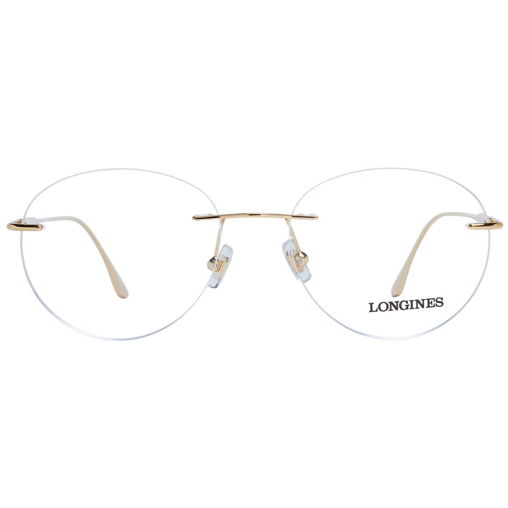 Gold Men Glasses Frame Longines