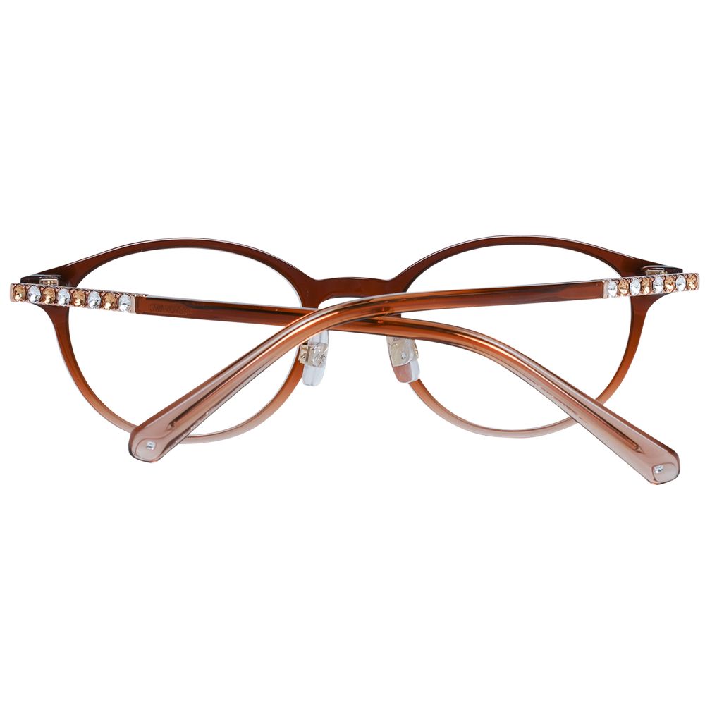 Brown Women Glasses Frame Swarovski