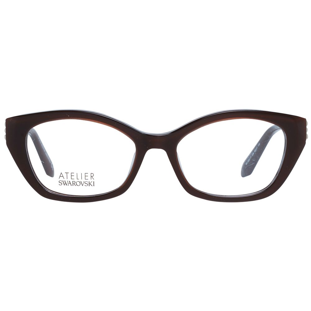 Brown Women Glasses Frame Atelier Swarovski