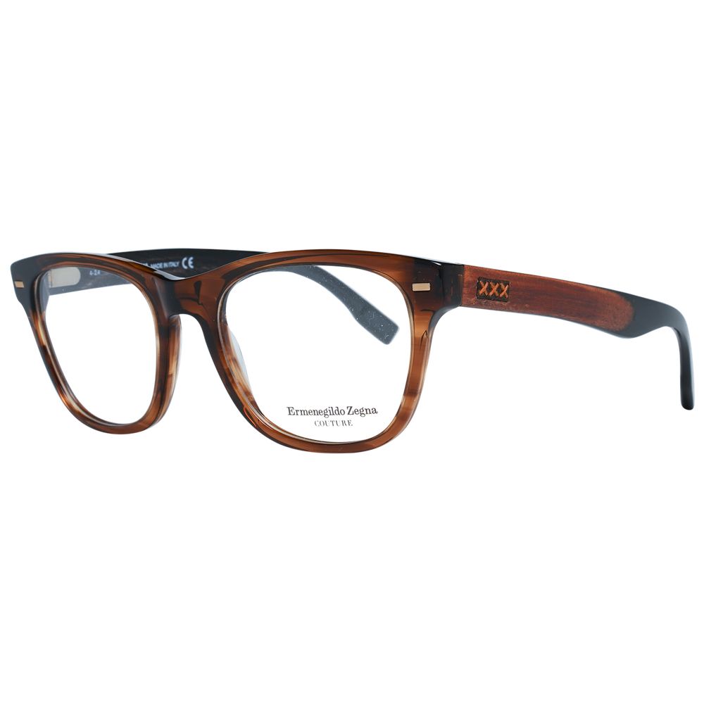 Brown Men Glasses Frame Ermenegildo Zegna
