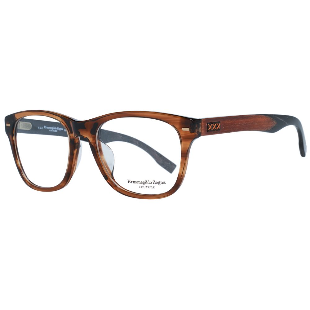 Brown Men Glasses Frame Ermenegildo Zegna